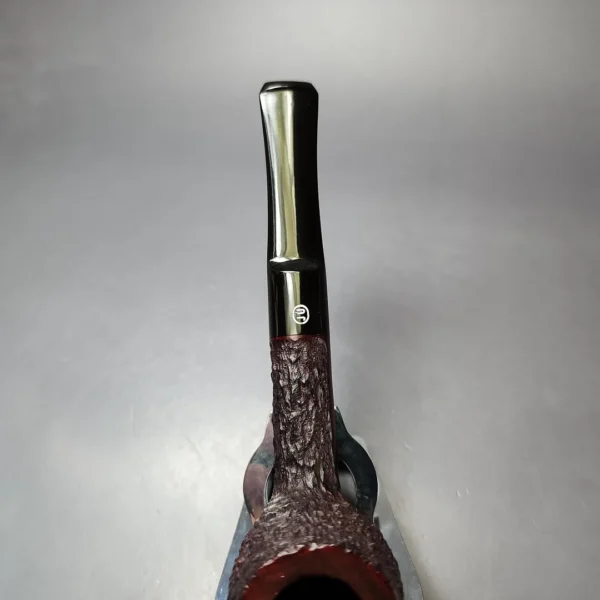 James Upshall Bark Group 5 Partially Rusticated Billiard Estate Briar Pipe, Unsmoked - Image 8