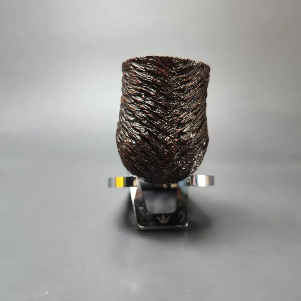 Stefano Santambrogio Partially Rusticated Dublin w/ Olivewood Estate Briar Pipe, Italian Estates - Image 3