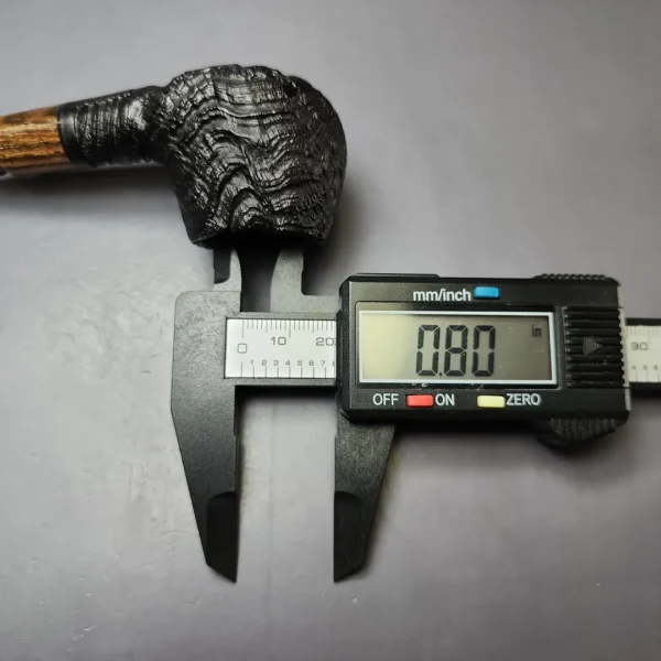 MBSD Briars by Piero Vitale Vintage Sandblasted Author w/ Zebrawood Briar Pipe, New - Image 10