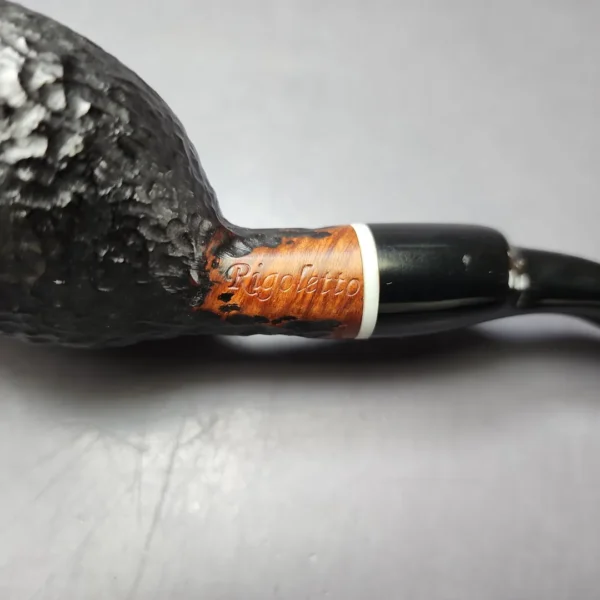 Rigoletto Rusticated Diplomat Estate Briar Pipe, Italian Estates - Image 11
