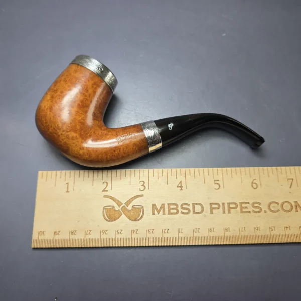Peterson 2008 Pipe of the Year Smooth Bent Billiard w/ Silver Estate Briar Pipe, Irish Estates - Image 10
