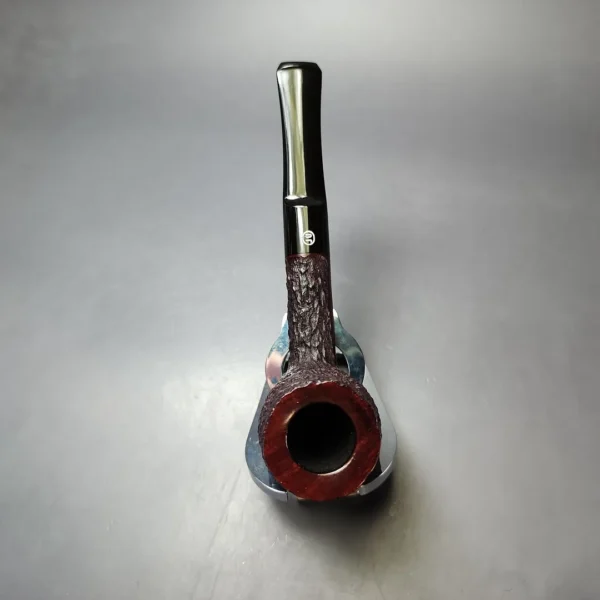 James Upshall Bark Group 5 Partially Rusticated Billiard Estate Briar Pipe, Unsmoked - Image 9