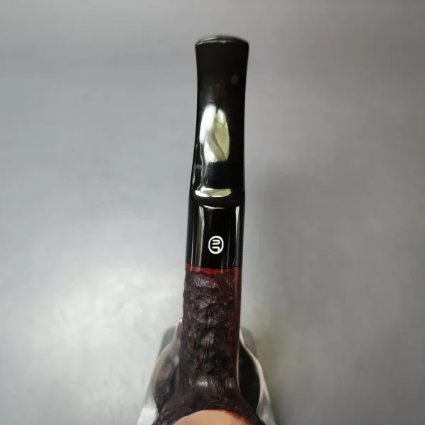 James Upshall Bark Group 6 Partially Rusticated Bent Billiard Estate Briar Pipe, Unsmoked - Image 6