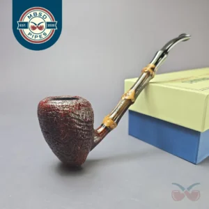 MBSD Briars Modern Masters 1 Sandblasted Peewit w/ Bamboo Briar Pipe, New