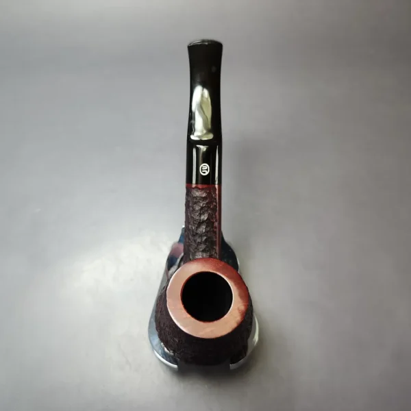 James Upshall Bark Group 6 Partially Rusticated Bent Billiard Estate Briar Pipe, Unsmoked - Image 7