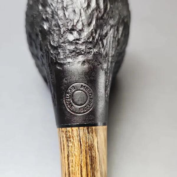 MBSD Briars by Piero Vitale Black Rusticated Brandy w/ Olivewood Briar Pipe, New - Image 11