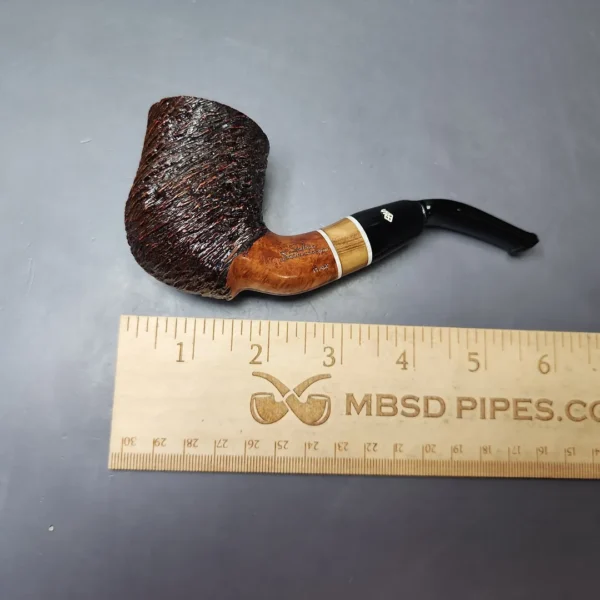 Stefano Santambrogio Partially Rusticated Dublin w/ Olivewood Estate Briar Pipe, Italian Estates - Image 8
