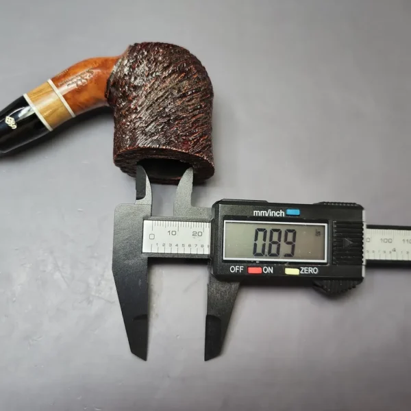 Stefano Santambrogio Partially Rusticated Dublin w/ Olivewood Estate Briar Pipe, Italian Estates - Image 9