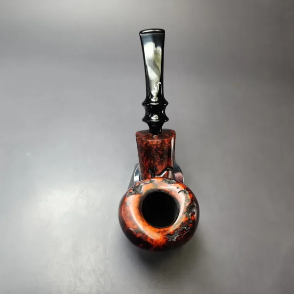 Nording Moss Partially Rusticated Freehand Estate Briar Pipe, Unsmoked - Image 6