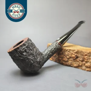 James Upshall Bark Group 6 Partially Rusticated Billiard Estate Briar Pipe, Unsmoked, 9mm