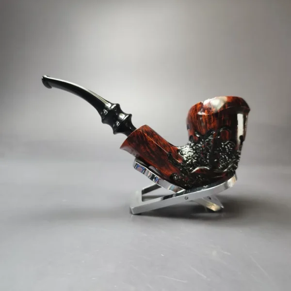 Nording Moss Partially Rusticated Freehand Estate Briar Pipe, Unsmoked - Image 7