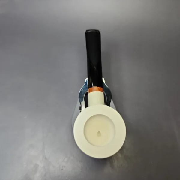 MBSD Meerschaum Deluxe Smooth Billiard Block Meerschaum Pipe, Briar-Mortise, New - Image 6