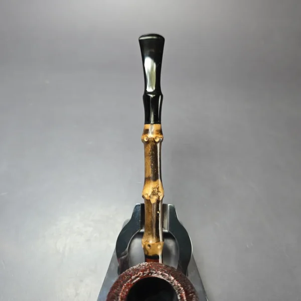 MBSD Briars Modern Masters 1 Sandblasted Peewit w/ Bamboo Briar Pipe, New - Image 7