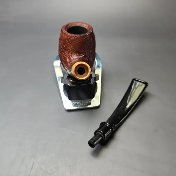 MBSD Briars by Piero Vitale Vintage Sandblasted Brandy w/ Boxwood Briar Pipe, New - Image 12