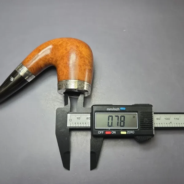 Peterson 2008 Pipe of the Year Smooth Bent Billiard w/ Silver Estate Briar Pipe, Irish Estates - Image 11