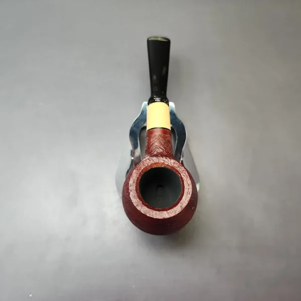 MBSD Briars by Piero Vitale Red Sandblasted Author w/ Boxwood Briar Pipe, New - Image 6