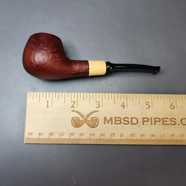 MBSD Briars by Piero Vitale Red Sandblasted Author w/ Boxwood Briar Pipe, New - Image 8