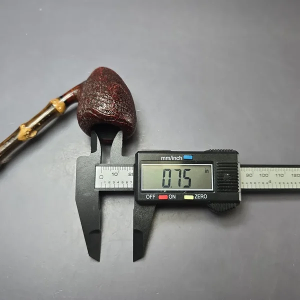 MBSD Briars Modern Masters 1 Sandblasted Peewit w/ Bamboo Briar Pipe, New - Image 11