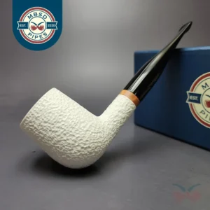MBSD Meerschaum Deluxe Rusticated Billiard Block Meerschaum Pipe, New