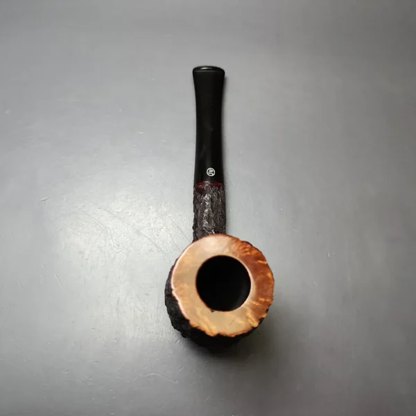 James Upshall Bark Group 6 Partially Rusticated Billiard Estate Briar Pipe, Unsmoked, 9mm - Image 7