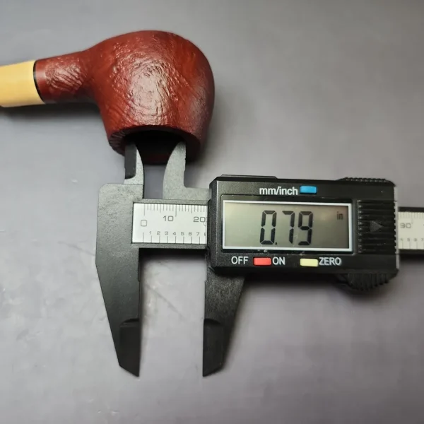 MBSD Briars by Piero Vitale Red Sandblasted Author w/ Boxwood Briar Pipe, New - Image 9