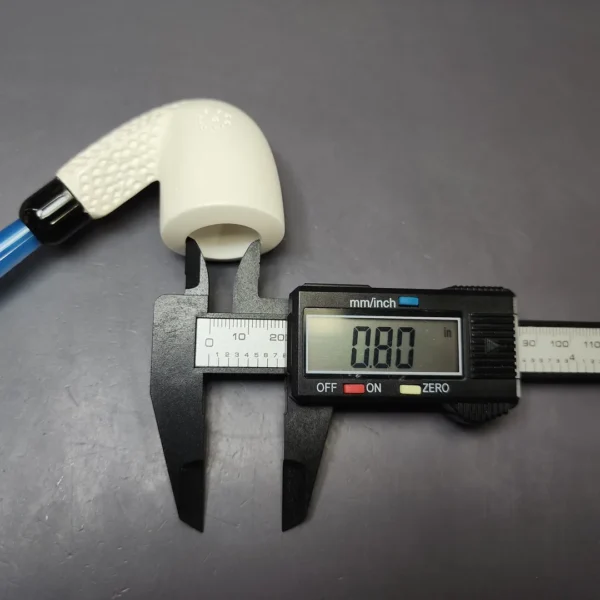 Partial Lattice Bent Dublin w/ Blue Stem & Case Estate Block Meerschaum Pipe, Unsmoked - Image 10