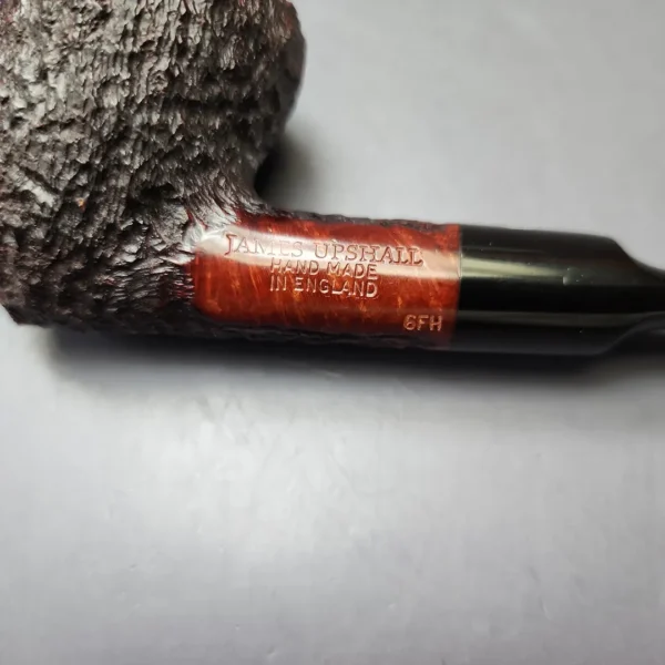 James Upshall Bark Group 6 Rusticated Acorn Dublin Estate Briar Pipe, Unsmoked - Image 10