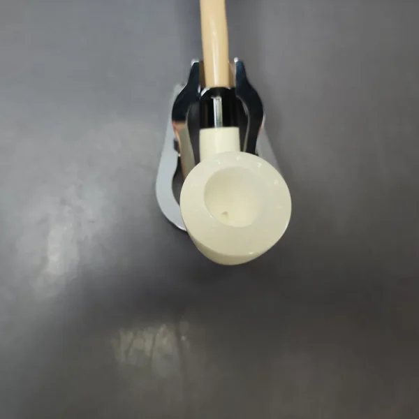 Smooth Dublin w/ Beige Stem & Case Estate Block Meerschaum Pipe, Unsmoked - Image 4