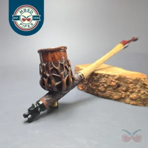 Moonlight Pipes "Sprouting Cavalier" w/ Oak Handmade Briar Pipe, New