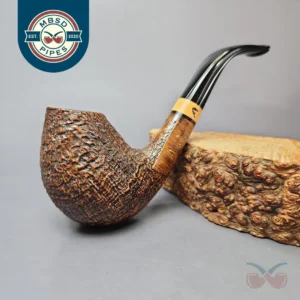 Ascorti Sabbia Di Oro Sandblasted Egg w/ Boxwood Estate Briar Pipe, Unsmoked