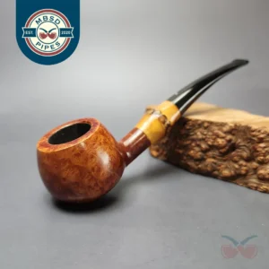 Savinelli Punto Oro 313 Smooth Prince w/ Bamboo Estate Briar Pipe, Italian Estates