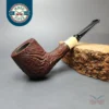 MBSD Briars by Piero Vitale Vintage Sandblasted Billiard w/ Boxwood Briar Pipe, New