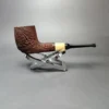 MBSD Briars by Piero Vitale Vintage Sandblasted Billiard w/ Boxwood Briar Pipe, New - Image 2