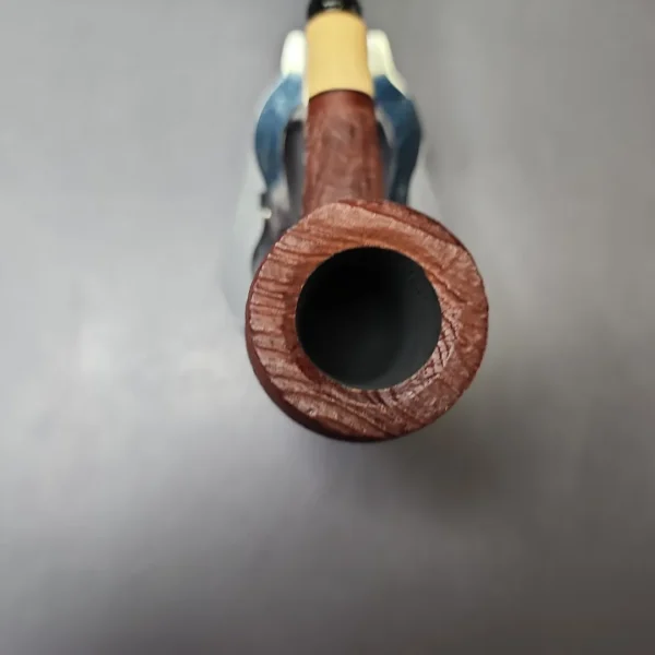 MBSD Briars by Piero Vitale Vintage Sandblasted Billiard w/ Boxwood Briar Pipe, New - Image 4