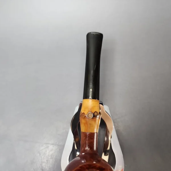 Savinelli Punto Oro 313 Smooth Prince w/ Bamboo Estate Briar Pipe, Italian Estates - Image 5