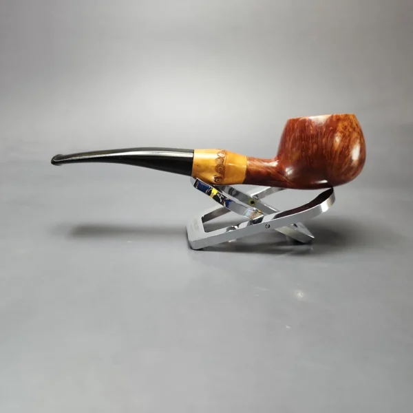 Savinelli Punto Oro 313 Smooth Prince w/ Bamboo Estate Briar Pipe, Italian Estates - Image 7