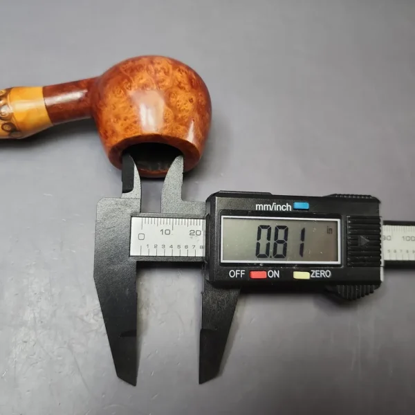 Savinelli Punto Oro 313 Smooth Prince w/ Bamboo Estate Briar Pipe, Italian Estates - Image 9