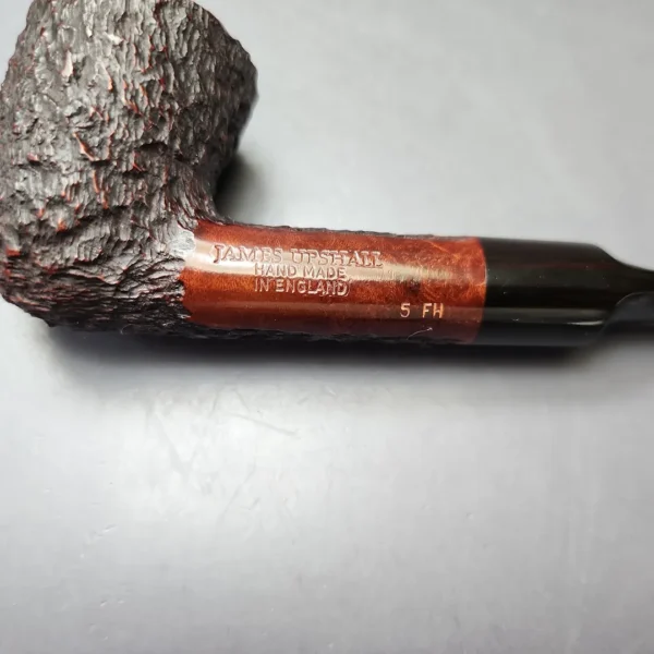 James Upshall Bark Group 5 Rusticated Dublin Estate Briar Pipe, Unsmoked - Image 10