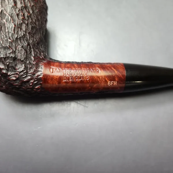 James Upshall Bark Group 6 Rusticated Zulu Estate Briar Pipe, Unsmoked - Image 11
