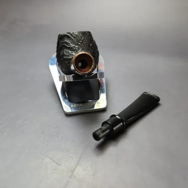 MBSD Briars by Piero Vitale Vintage Sandblasted Author w/ Zebrawood Briar Pipe, New - Image 13