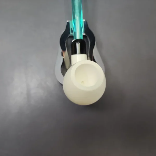 Smooth Apple w/ Blue Stem & Case Estate Block Meerschaum Pipe, Unsmoked - Image 5