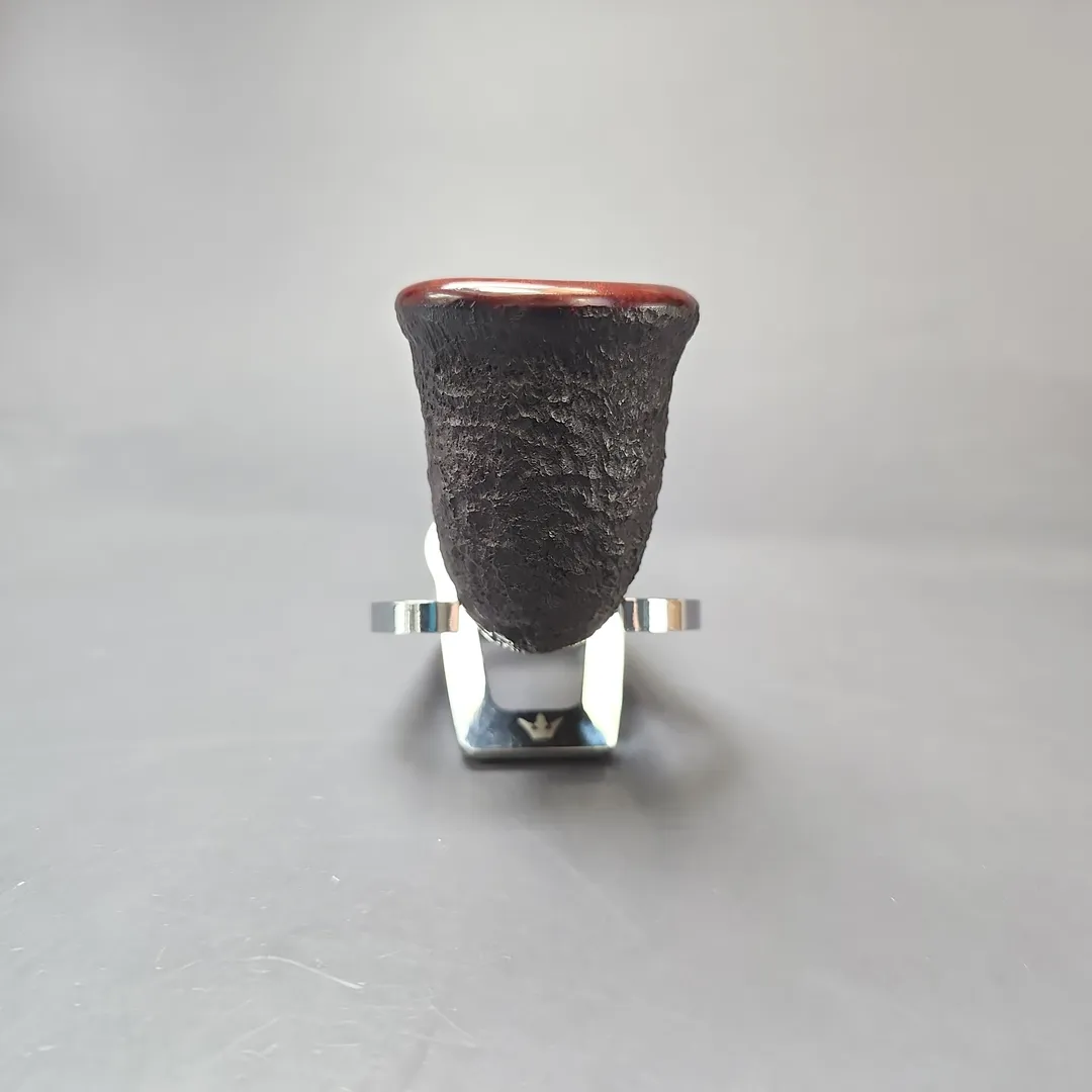 James Upshall Bark Group 6 Partially Rusticated Calabash Estate Briar Pipe, Unsmoked - Image 3