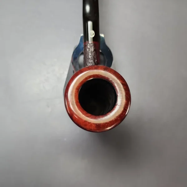 James Upshall Bark Group 6 Partially Rusticated Calabash Estate Briar Pipe, Unsmoked - Image 4