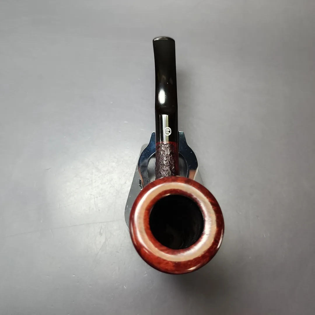 James Upshall Bark Group 6 Partially Rusticated Calabash Estate Briar Pipe, Unsmoked - Image 6