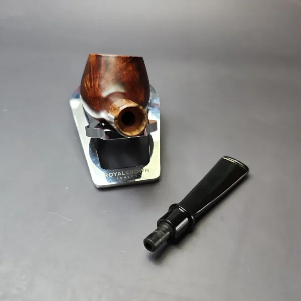 MBSD Briars by Piero Vitale Sienna Contrast Smooth Author w/ Zebrawood Briar Pipe, New - Image 10