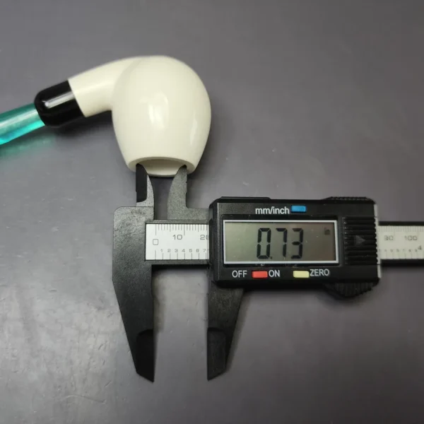 Smooth Apple w/ Blue Stem & Case Estate Block Meerschaum Pipe, Unsmoked - Image 10