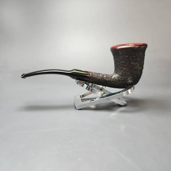 James Upshall Bark Group 6 Partially Rusticated Calabash Estate Briar Pipe, Unsmoked - Image 7