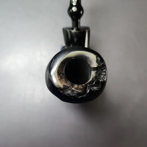 Nording Black Smooth Freehand Estate Briar Pipe, Unsmoked - Image 4