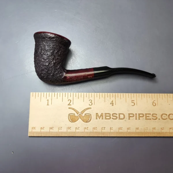 James Upshall Bark Group 6 Partially Rusticated Calabash Estate Briar Pipe, Unsmoked - Image 8