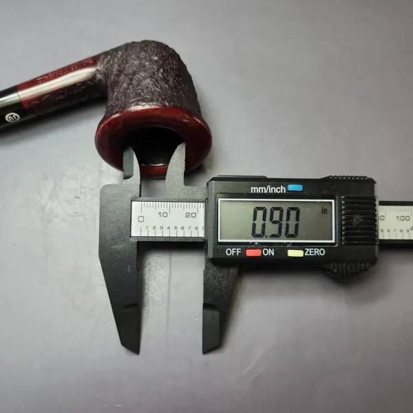 James Upshall Bark Group 6 Partially Rusticated Calabash Estate Briar Pipe, Unsmoked - Image 9